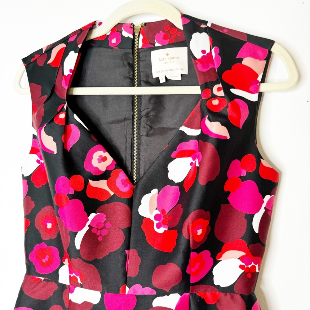 Kate Spade Falling Florals Fit and Flare Dress Size 4 - Picture 5 of 6
